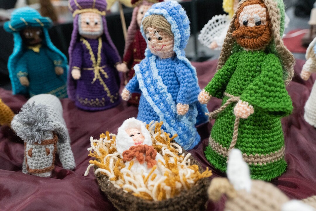 (Francisco Kjolseth | The Salt Lake Tribune) Holiday decorations are displayed during the 51st annual Festival of Trees at the Mountain America Expo Center in Sandy on Tuesday, Nov. 30, 2021. The hundreds of elaborately decorated holiday trees and decorations that will be up for silent auction, with proceeds going to Intermountain Primary Children’s Hospital, will be virtual for the second year in a row due to the COVID-19 pandemic.