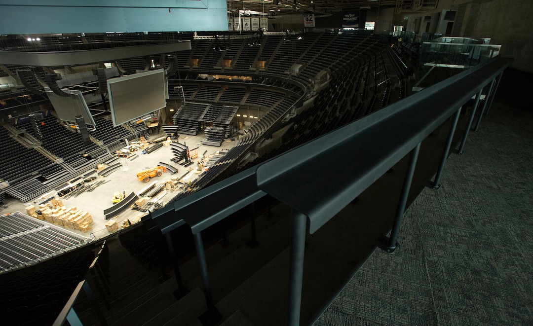 (Rick Egan  |  The Salt Lake Tribune)  New standing area, in the Vivint Smart Home Arena from the upper level. Friday, September 15, 2017.