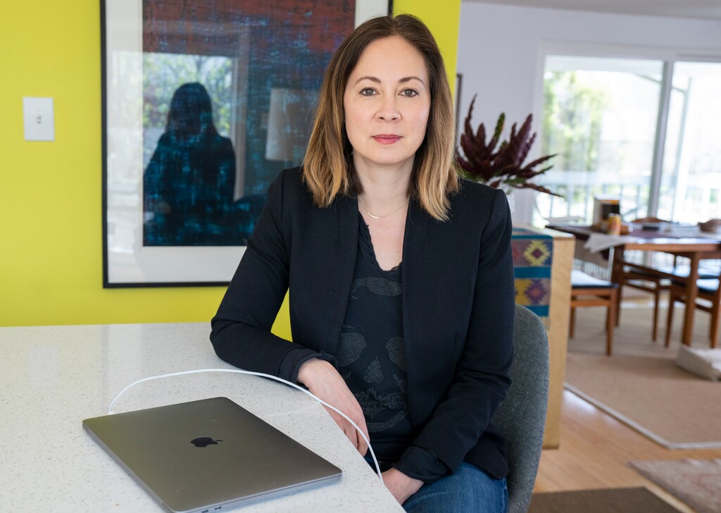 (Rick Egan | The Salt Lake Tribune) Utah's poet laureate, Paisley Rekdal at her home in Salt Lake City, on Tuesday, April 5, 2022.