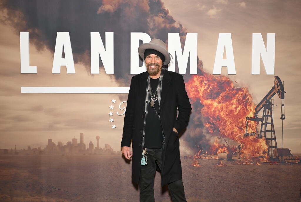 (Slaven Vlasic | Getty Images for Paramount+) Actor Billy Bob Thornton at a "Landman" screening.