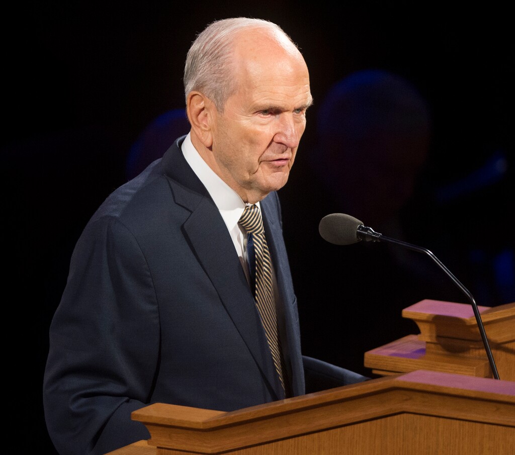 Steve Griffin  |  The Salt Lake Tribune

President Russell M. Nelson speaks during funeral services for Mormon apostle Richard G. Scott at the Tabernacle in Salt Lake City, Monday, Sept. 28, 2015.