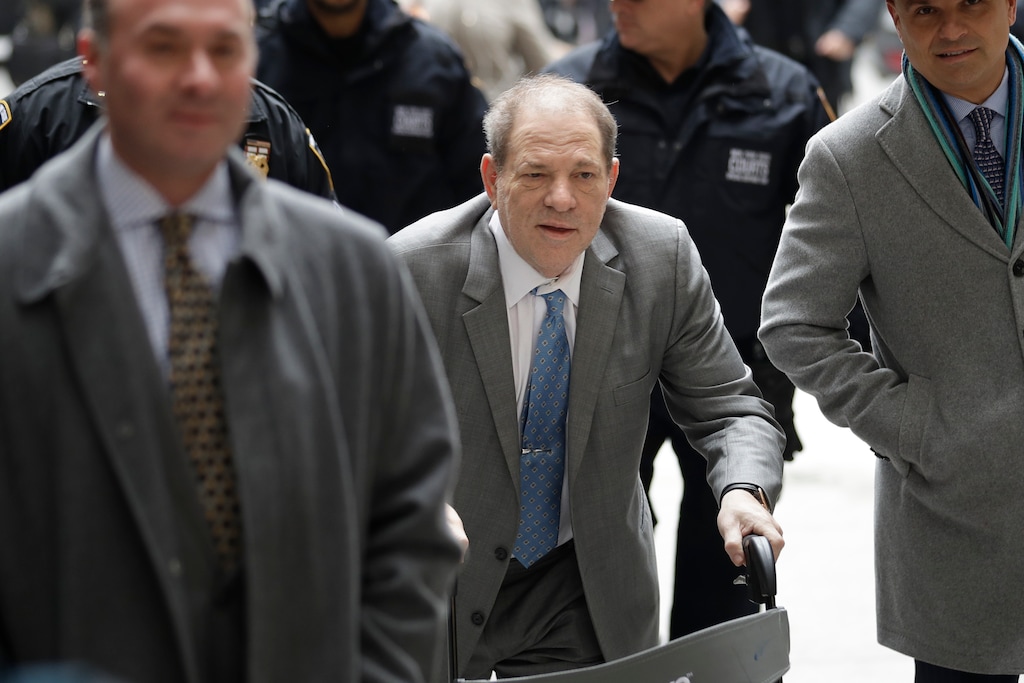 (Seth Wenig | AP) Harvey Weinstein arrives at a Manhattan courthouse for his rape trial in New York, Tuesday, Feb. 18, 2020.