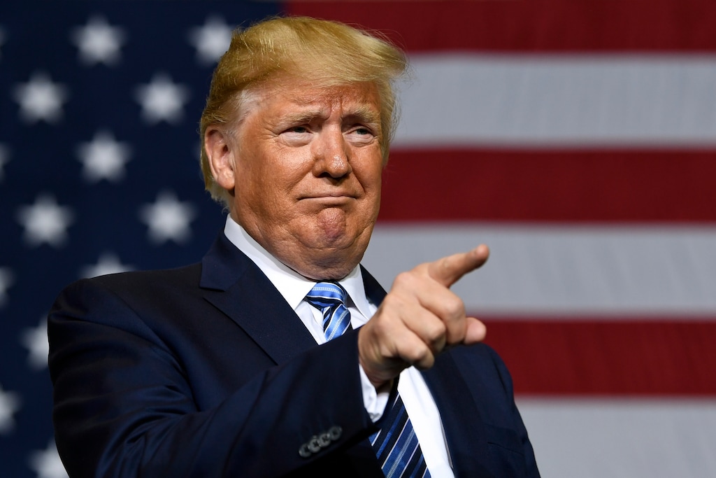(Susan Walsh | AP file photo) President Donald Trump speaks Tuesday, Aug. 13, 2019, during a visit to the Pennsylvania Shell ethylene cracker plant in Monaca, Pa.