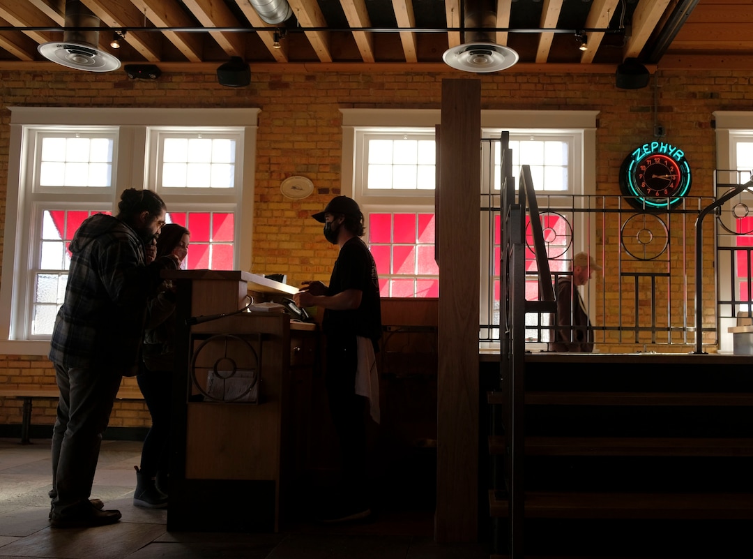 (Leah Hogsten  |  The Salt Lake Tribune) Items from the former Rio Grande Cafe location like the Zephyr clock made it to the new location. Salt Lake City's popular Rio Grande Cafe, which has been closed since March due to the pandemic and the earthquake, has moved to its new location near the University of Utah on 1300 East, Dec. 29, 2020.
