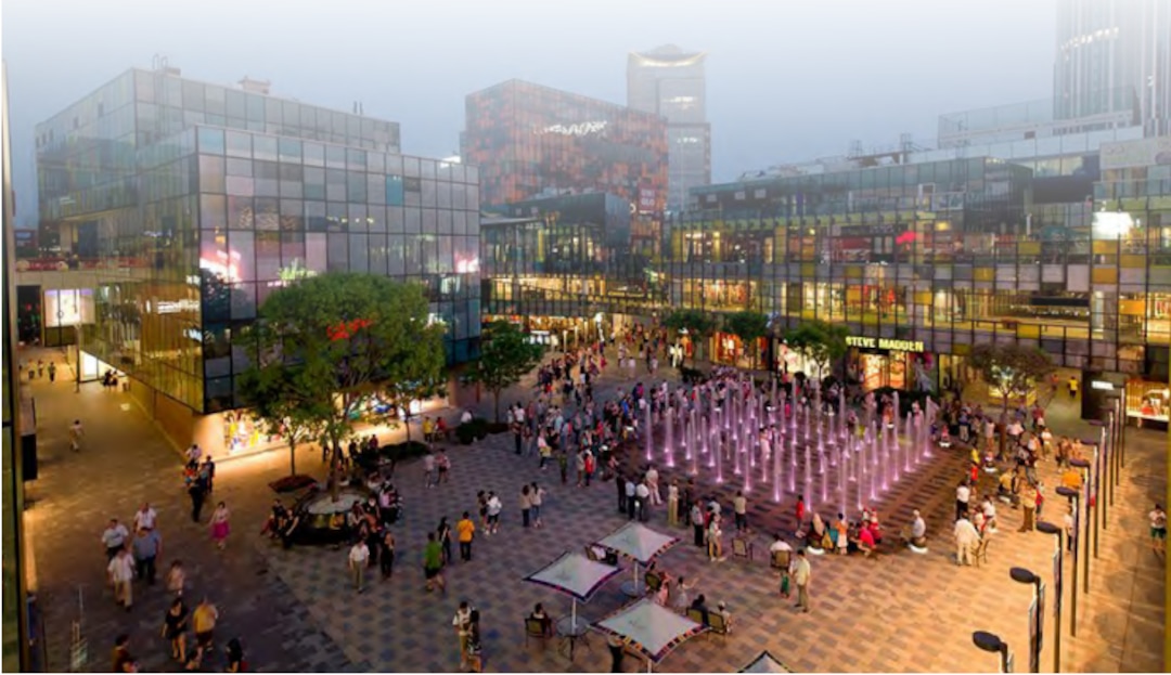 (Skidmore, Owings & Merrill, via The Point of the Mountain State Land Authority) Rendering of an entertainment and retail center in The Point. The state-backed business, housing and green space development at Point of the Mountain in Draper is planned on 600 acres along Interstate 15 and the Jordan River, at the site of the soon-to-be-relocated Utah State Prison. Planners are drawing public comment through May. Work at The Point could begin sometime in 2022.