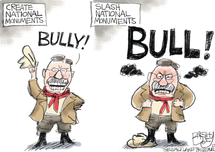 This Pat Bagley cartoon appears in The Salt Lake Tribune on Tuesday, Dec. 5, 2017.