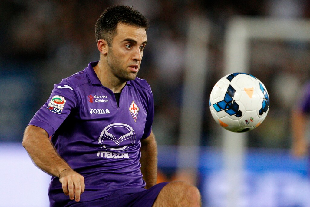 (Riccardo De Luca | AP file photo) Giuseppe Rossi during a Serie A soccer match while playing for Fiorentino, Sunday, Oct. 6, 2013.