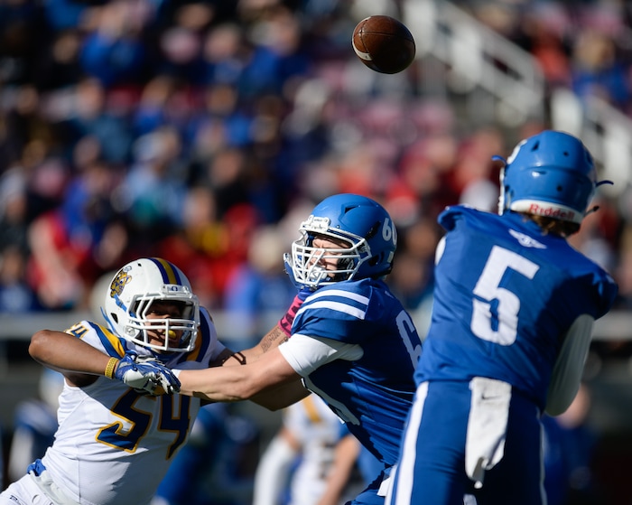 (Francisco Kjolseth  |  The Salt Lake Tribune)  Dixie and Orem compete in the 4A high school championship game at Rice Eccles Stadium in Salt Lake City, Friday, Nov. 16, 2018.