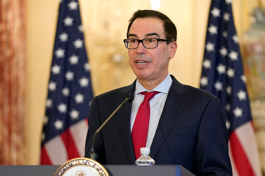 (Patrick Semansky | AP file photo)

In this Sept. 21 photo, Treasury Secretary Steve Mnuchin speaks during a news conference to announce the Trump administration's restoration of sanctions on Iran at the U.S. State Department in Washington. Treasury Secretary Steven Mnuchin said Thursday, Nov. 19, 2020 he will not to extend several emergency loan programs set up with the Federal Reserve to support the economy in the midst of the coronavirus pandemic.