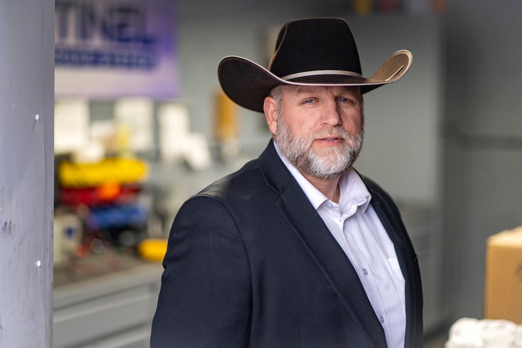 (Rick Egan | The Salt Lake Tribune) Ammon Bundy at his workshop in Cedar City in March.