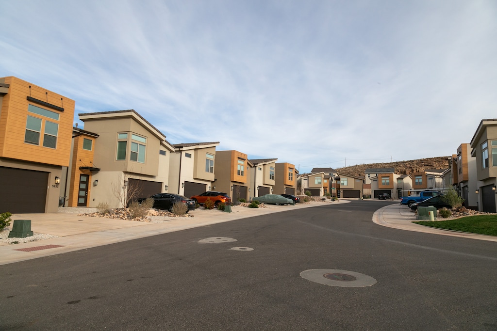 (Jud Burkett | Special to The Tribune) Rows of homes line streets in the Desert Canyons neighborhood of St. George, Thursday, March 20, 2025.