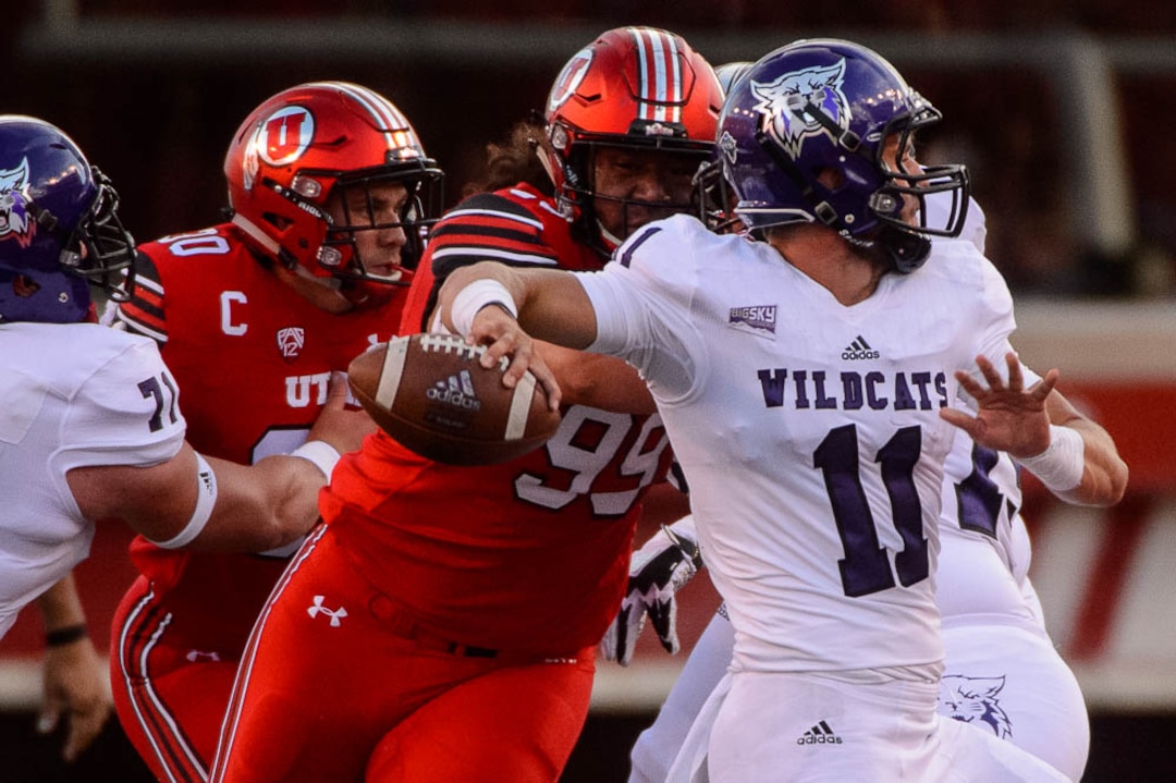 (Trent Nelson | The Salt Lake Tribune)  Weber State Wildcats quarterback Kaden Jenks (11) passes as the University of Utah Utes host the Weber State Wildcats, Thursday Aug. 30, 2018 at Rice-Eccles Stadium in Salt Lake City.