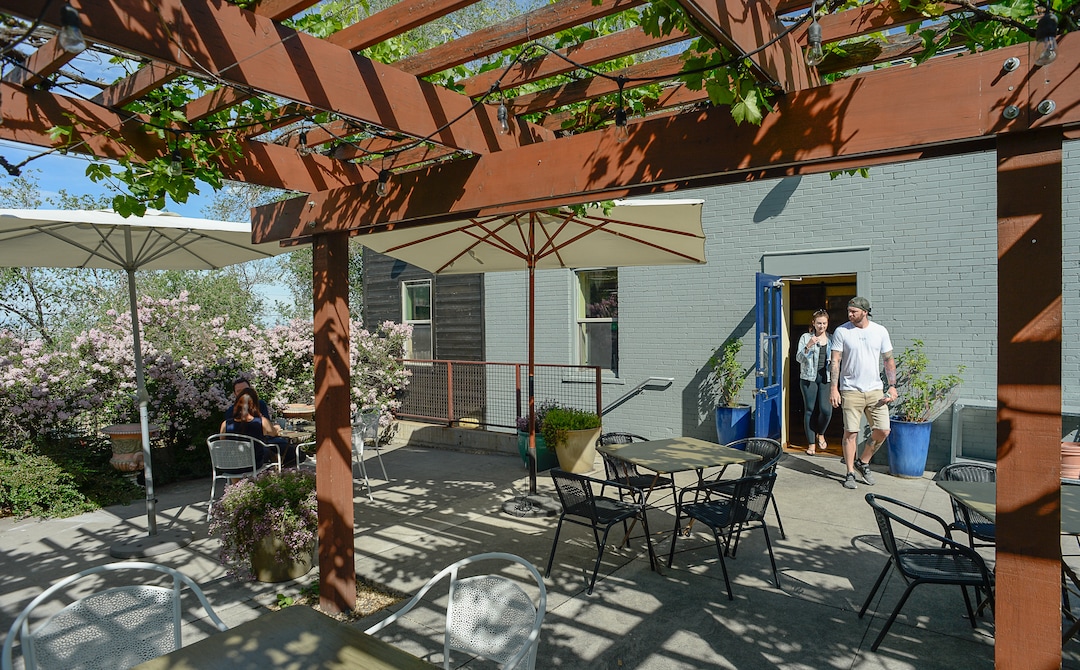 (Francisco Kjolseth  |  The Salt Lake Tribune)  The Dayroom which opened in November 2018 near the state capital, shares the space adjacent to Em's Restaurant (formerly Alchemy Coffee) which offers a cozy space, small front patio and a much larger patio on the other side of the restaurant for patrons to enjoy.