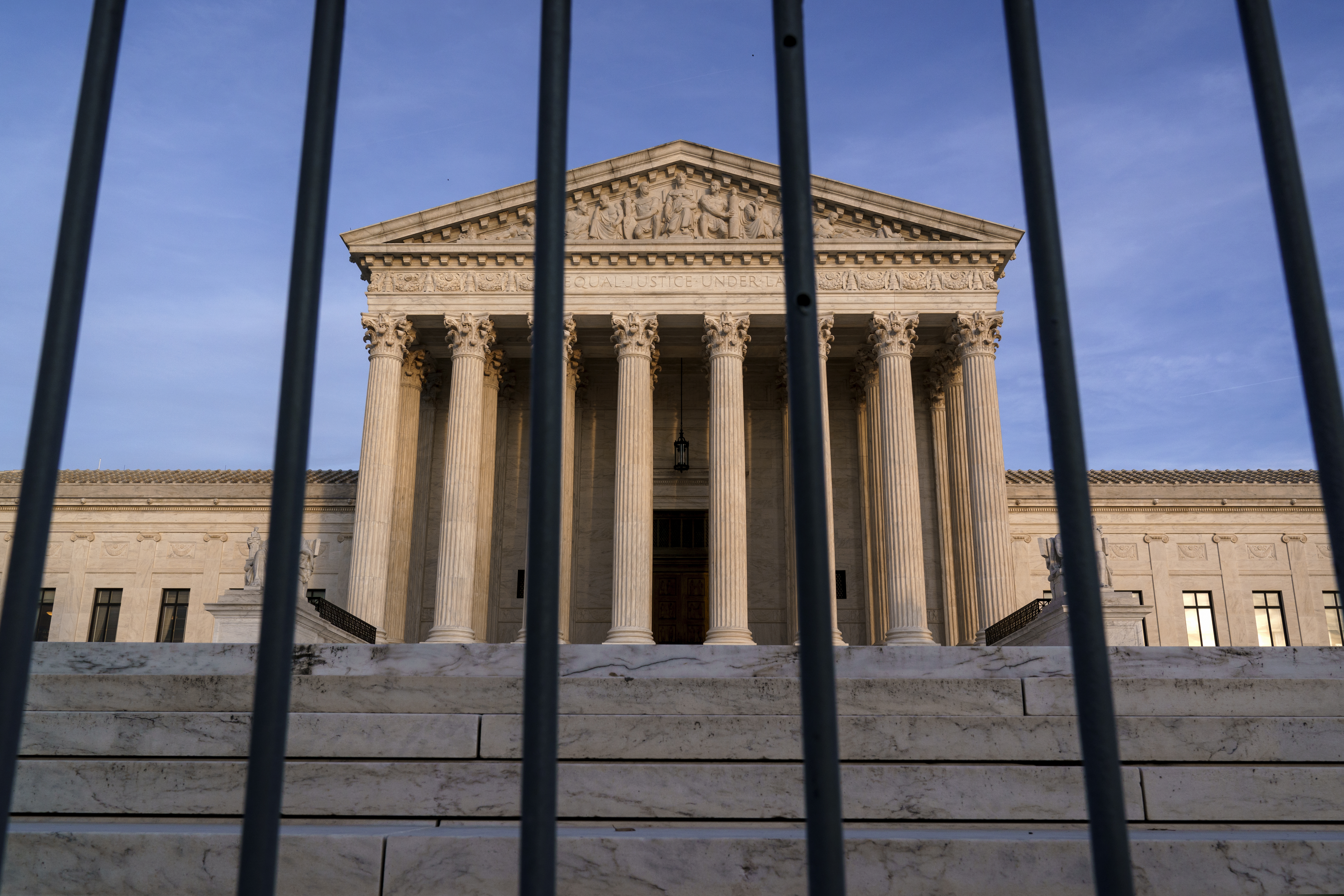 (J. Scott Applewhite | AP) In this Nov. 5, 2020, file photo, the Supreme Court in Washington. The Supreme Court has rejected Republicans' last-gasp bid to reverse Pennsylvania’s certification of President-elect Joe Biden’s victory in the electoral battleground. The court without comment Tuesday, Dec. 8, refused to call into question the certification process in Pennsylvania.