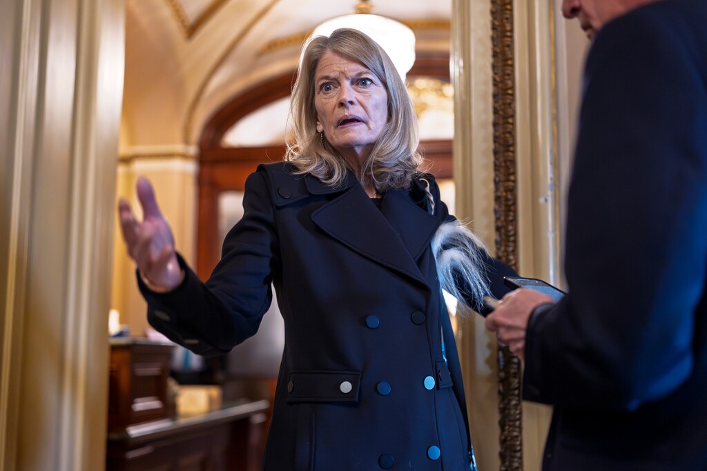 Sen. Lisa Murkowski, R-Alaska, a member of the Senate Appropriations Committee, is shown at the Capitol in Washington, Friday, March 14, 2025. (AP Photo/J. Scott Applewhite)