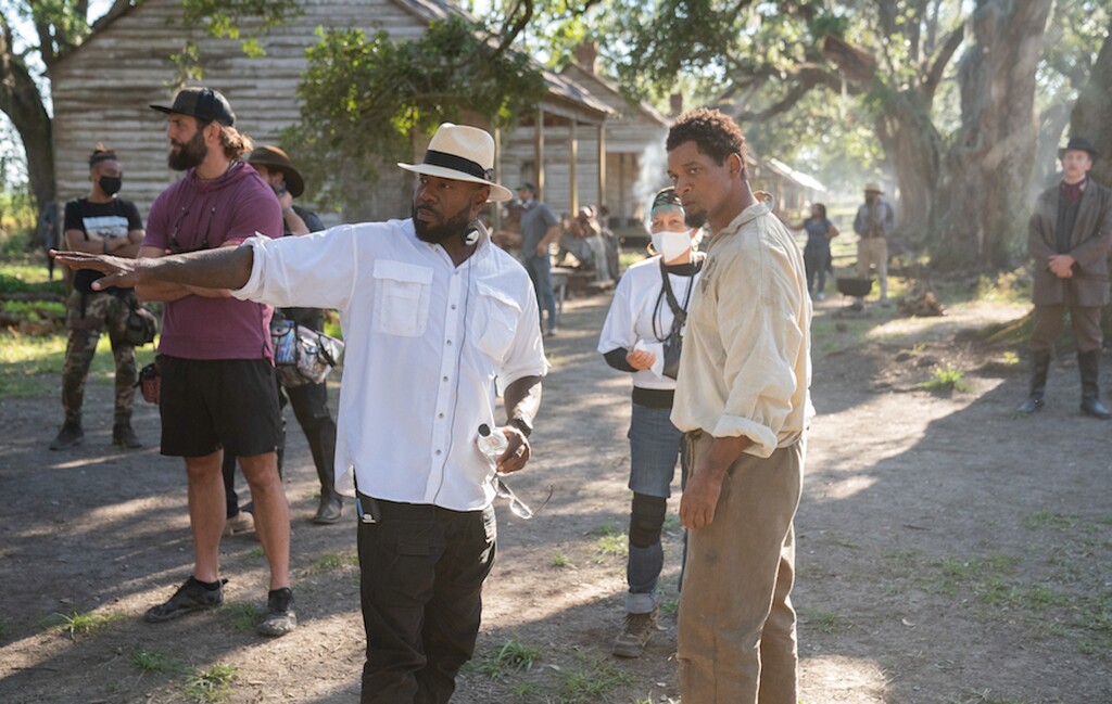 (Apple) Director Antoine Fuqua and Will Smith behind the scenes of “Emancipation,” premiering December 9, 2022 on Apple TV+.