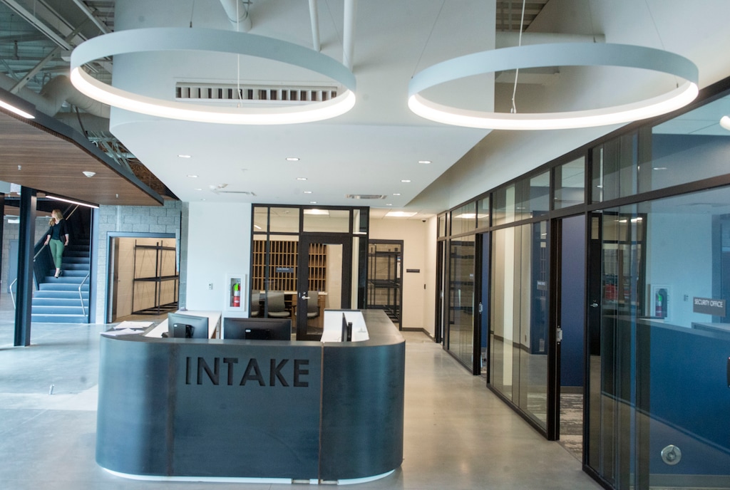(Rick Egan  |  Tribune file photo) The intake area at the new Geraldine E. King Women's Resource Center on 700 South in Salt Lake City, on June 14, 2019.