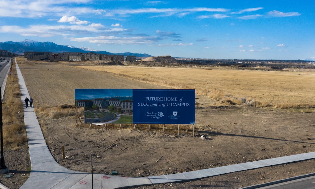 (Leah Hogsten | The Salt Lake Tribune)  Salt Lake Community College's Juniper Canyon Campus will be built on 90 acres in Herriman, Mar. 12, 2021.