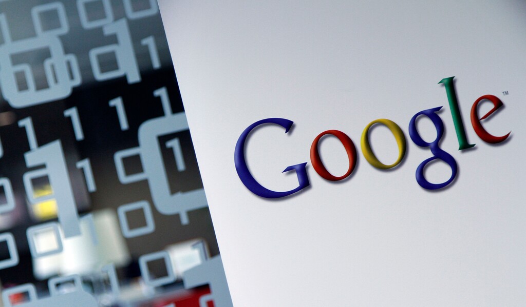 FILE - In this March 23, 2010, file photo, the Google logo is seen at the Google headquarters in Brussels, March 15, 2016. (AP Photo/Virginia Mayo, File)
