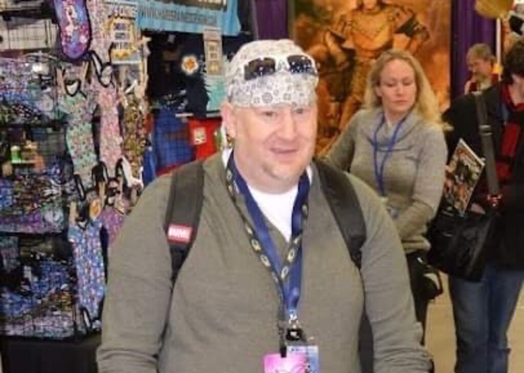 (X96) David "Punk" Olsen, shown here attending the FanX Salt Lake Comic Convention, delivered comical reviews of B-movies on X96's "Radio From Hell" from the '90s to 2010. Olsen died Wednesday, Feb. 16, 2022, at the age of 51.