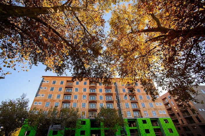 (Trent Nelson | The Salt Lake Tribune)
Hardware Apartments, under construction in Salt Lake City on Monday Nov. 12, 2018.