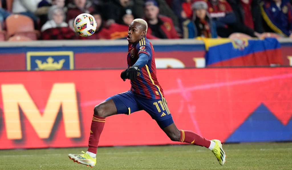 (Francisco Kjolseth  |  The Salt Lake Tribune) Real Salt Lake forward Andrés Gómez, shown during a game against the Colorado Rapids on March 9, scored both of RSL's goals in a loss to the Rapids on Saturday night.