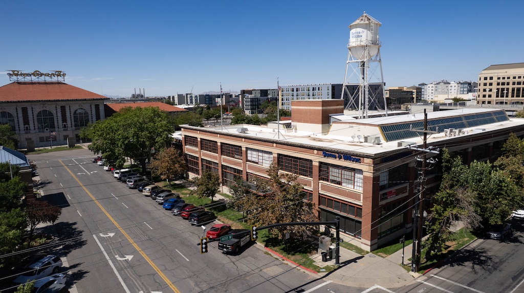 (Francisco Kjolseth | The Salt Lake Tribune) The historic Ford Building near Salt Lake City's Pioneer Park is pictured on Thursday, Sept. 3, 2026.