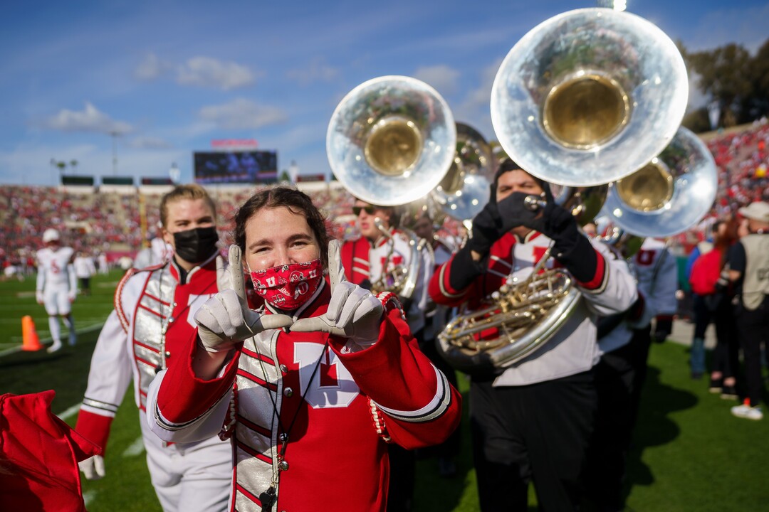(Trent Nelson  |  The Salt Lake Tribune) The Marching Utes as the Utah Utes face the Ohio State Buckeyes at the Rose Bowl in Pasadena, Calif., on Saturday, Jan. 1, 2022.