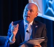(Bethany Baker  |  The Salt Lake Tribune) Gov. Spencer Cox speaks during a panel during the 2025 AI Summit at the Salt Palace in Salt Lake City on Tuesday, Dec. 2, 2025.