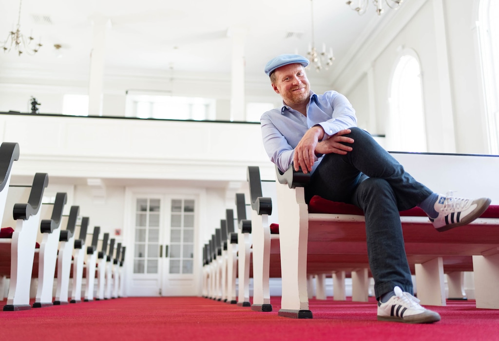 (Francisco Kjolseth | The Salt Lake Tribune) The Rev. Ian White Maher takes over as new interim pastor for First Unitarian Church in Salt Lake City, pictured on Friday, Sept. 3, 2021.