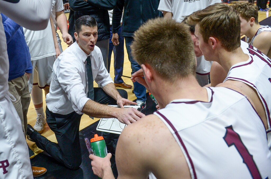 (Leah Hogsten | The Salt Lake Tribune) Former Lone Peak's head coach David Evans during the 2018 state championship game. Evans has been hired as an assistant coach at the University of Utah.