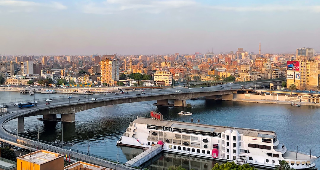 (Michael Stack | Special to The Tribune) Modern Cairo on the banks of the River Nile, April 2022.