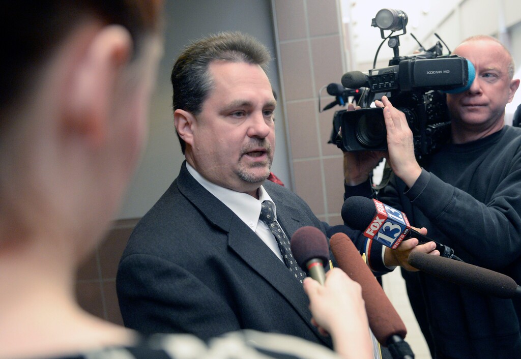 Al Hartmann | The Salt Lake Tribune
Davis County prosecutor Troy Rawlings, speaks to the plea deal reached for Stephanie Sloop, who was charged with aggravated murder in the death of her son, Ethan Stacy. The plea agreement was reached in in Judge Thomas Kay's courtroom in Farmington Monday November 17. Sloop plead guilty to aggravated murder and obstruction of justice which the judge and prosecution accepted. She was sentenced to twenty years to life.