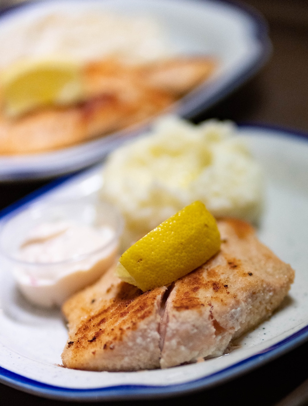 (Francisco Kjolseth | The Salt Lake Tribune) Grilled salmon at Idle Isle Cafe in Brigham City, Friday May 14, 2021.