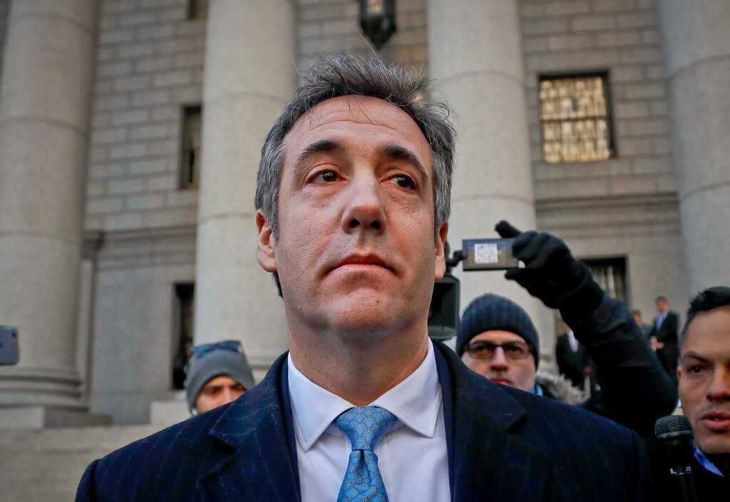 (Julie Jacobson | The Associated Press) In this Nov. 29, 2018, file photo, Michael Cohen walks out of federal court in New York. The moment of reckoning has nearly arrived for Cohen, who finds out Wednesday, Dec. 12, whether his decision to walk away from President Donald Trump after years of unwavering loyalty will spare him from a harsh prison sentence.