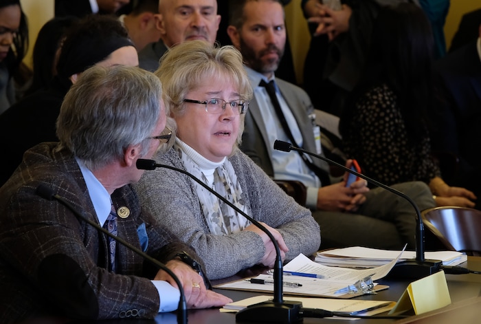 (Francisco Kjolseth  |  The Salt Lake Tribune)  Jensie L. Anderson, legal director of the Rocky Mountain Innocence Center, speaks in support of HB379 during a hearing before the House Criminal Justice and Law Enforcement Committee at the Capitol on Wednesday, Feb. 21, 2018. The bill would abolish the death penalty in Utah. 