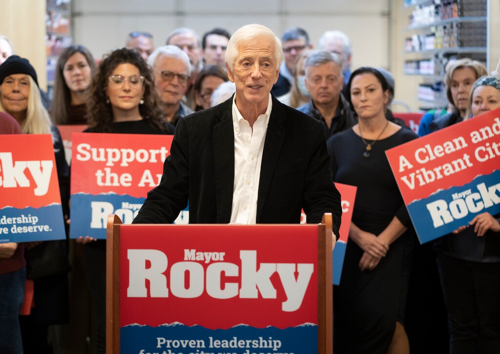 (Rick Egan | The Salt Lake Tribune) Former Salt Lake City Mayor Rocky Anderson announces his candidacy for mayor on Wednesday, Nov. 30, 2022.