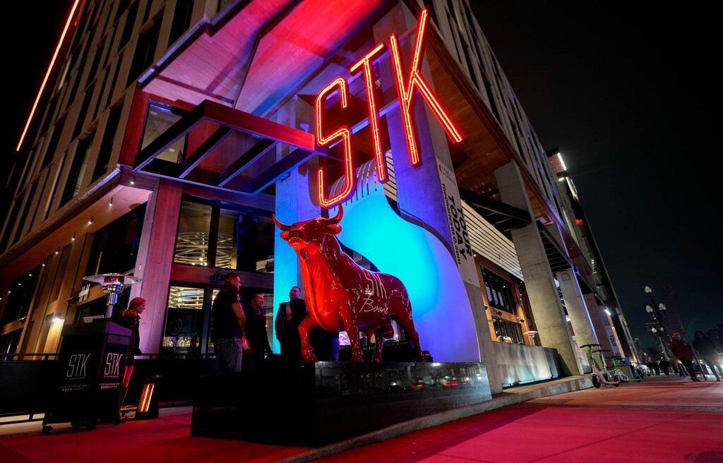 (Francisco Kjolseth  |  The Salt Lake Tribune) STK Steakhouse in downtown Salt Lake City is shown on Thursday, Feb. 1, 2024.