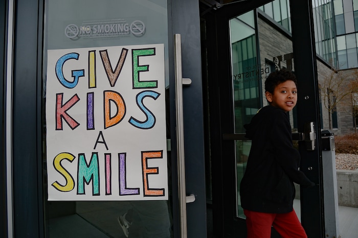 (Francisco Kjolseth  |  The Salt Lake Tribune) Young kids get free dental care during an outreach program at the University of Utah on Saturday, Feb. 29, 2020, as part of the American Dental Association’s “Give Kids a Smile” program to help the underserved young.