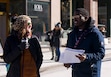 (Bethany Baker  |  The Salt Lake Tribune) A paid signature gatherer speaks with a woman walking along Main Street in the ongoing effort to repeal Prop 4, the 2018 voter-approved ballot initiative on redistricting, during the final Sundance Film Festival in Park City on Saturday, Jan. 24, 2026.