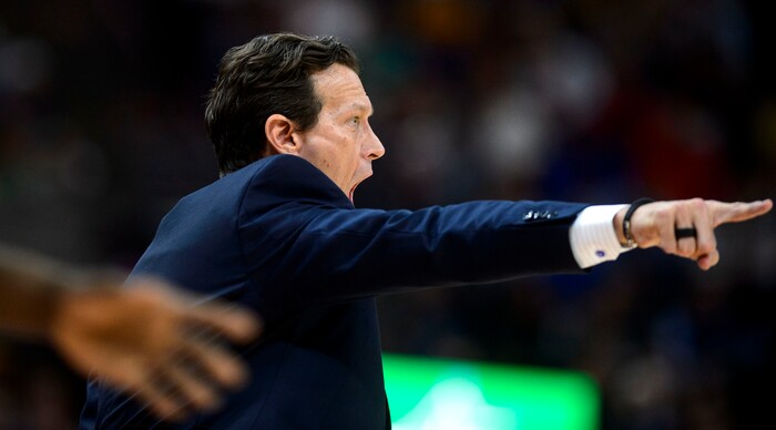 (Steve Griffin  |  The Salt Lake Tribune) Utah Jazz head coach Quin Snyder directs his team during the Utah Jazz versus Golden State Warriors at Vivint Smart Home Arena in Salt Lake City Tuesday January 30, 2018.