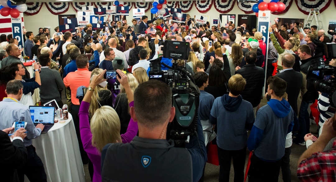 (Rick Egan  |  The Salt Lake Tribune)   Mitt Romney gives his victory speech, at the Romney Headquarters, in Orem, on election night, Tuesday, Nov. 6, 2018.