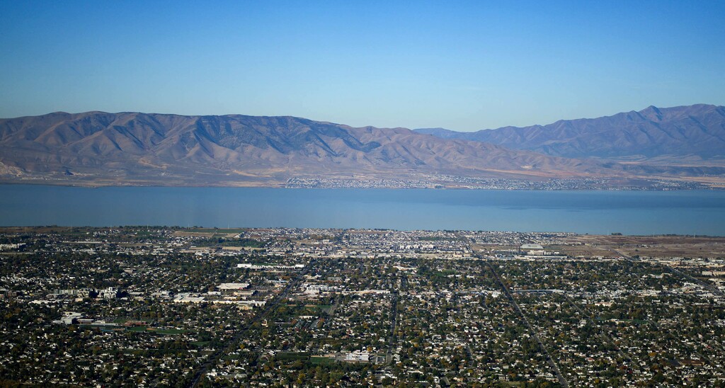 (Francisco Kjolseth | The Salt Lake Tribune) Utah Lake is pictured on Wednesday, Oct. 18, 2023. Gov. Spencer Cox nearly held a news conference announcing the Utah Lake dredging plan had obtained a federal loan — when it hadn't.
