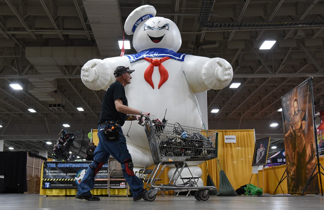 (Francisco Kjolseth  |  The Salt Lake Tribune)  Crews get ready for those attending the start of FanX Salt Lake Comic Convention at the Salt Palace in Salt Lake City Thursday, Sept. 6, 2018, during the three-day pop culture convention.