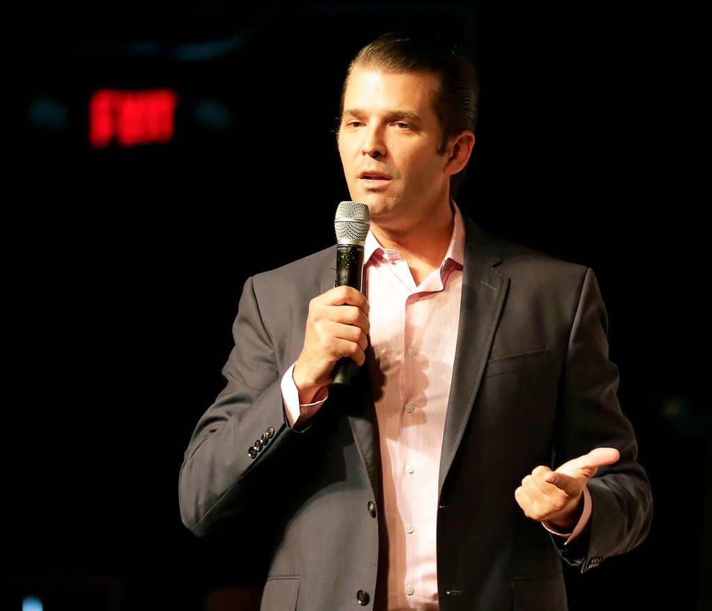 (John Raoux | The Associated Press) In this July 18, 2018, file photo Donald Trump Jr. speaks at a rally for Florida gubernatorial candidate Rep. Ron DeSantis in Orlando, Fla. President Donald Trump remains ensconced at his New Jersey golf club, growing increasingly worried that his eldest son may be next in the special counsel’s crosshairs. But Donald Trump Jr. has not let the legal scrutiny slow him down, embracing his role as his father’s emissary.