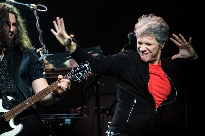 (Chris Detrick | The Salt Lake Tribune) Jon Bon Jovi performs during the 'This House Is Not for Sale' Tour at Vivint Smart Home Arena Friday, March 16, 2018.