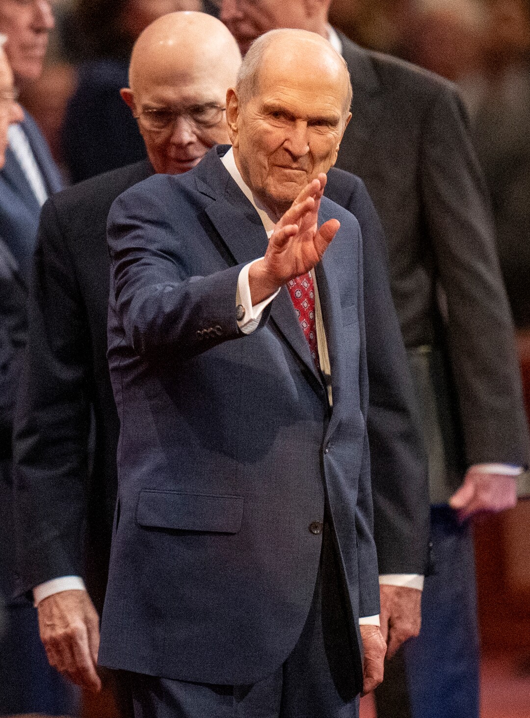 (Rick Egan | The Salt Lake Tribune) President Russel M. Nelson arrives for the morning session of LDS General Conference on Saturday, April 2, 2022.
