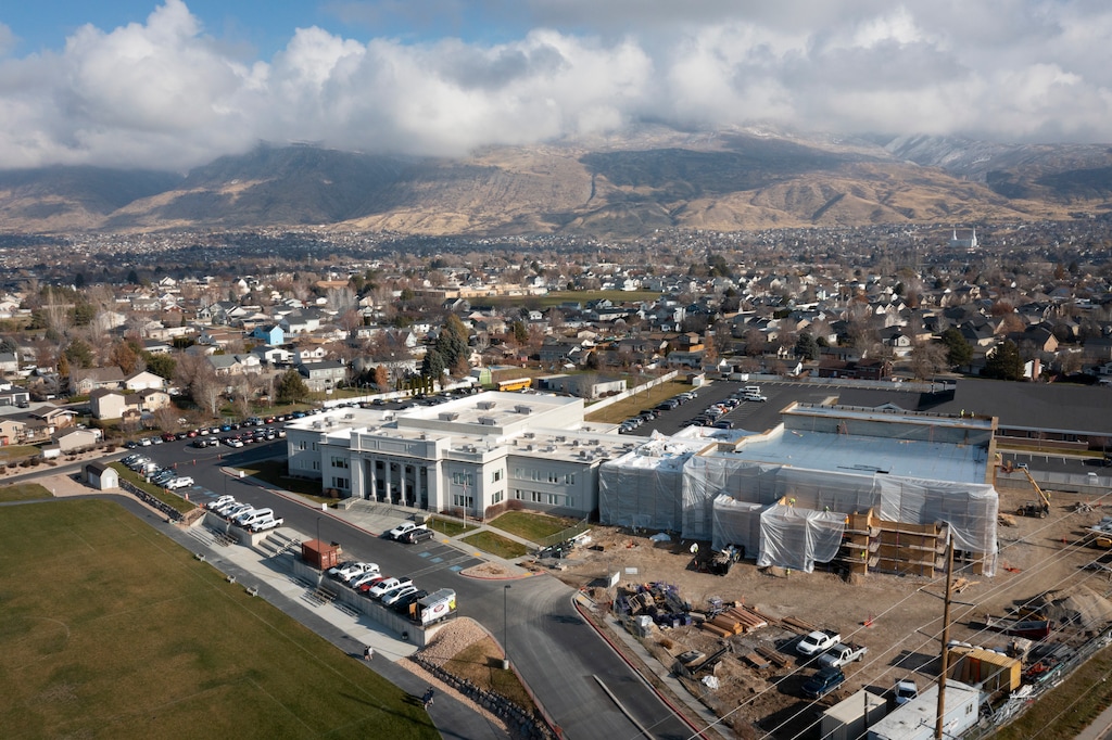 (Bethany Baker | The Salt Lake Tribune) The campus of Karl G. Maeser Preparatory Academy in Lindon on Thursday, Dec. 4, 2025.