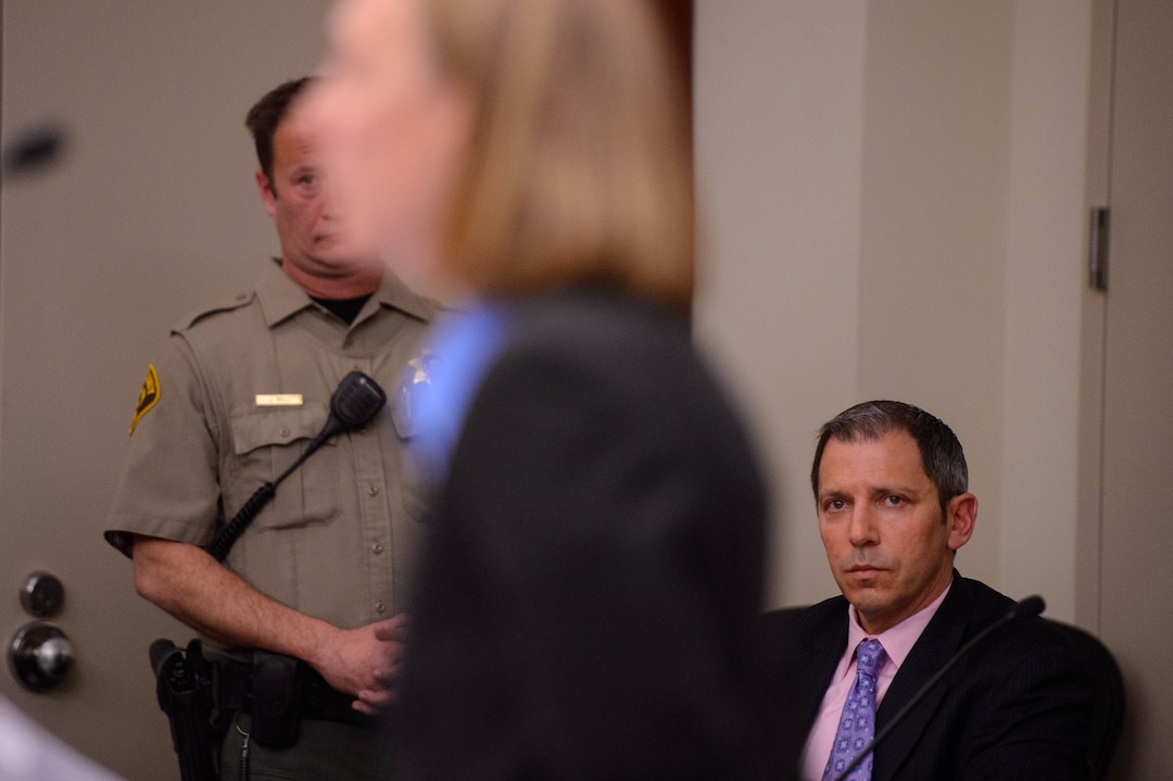 (Trent Nelson  |  The Salt Lake Tribune) Utah Inland Port Authority attorney Evan Strassberg, right, during a hearing on Salt Lake City’s case against the creation of the Utah Inland Port, a controversial international trading hub planned for a large swath of the municipality’s northwestern side, in Salt Lake City on Monday Nov. 18, 2019.