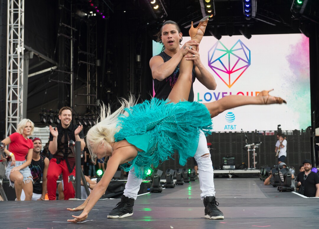 (Rick Egan  |  The Salt Lake Tribune)     dancers perform at the Loveloud Festival at Rice-Eccles Stadium, Saturday, July 28, 2018. 